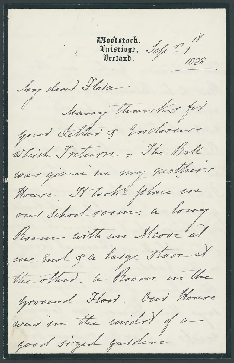 Great Britain The Waterloo Ball 1815 1888 Six sided letter written