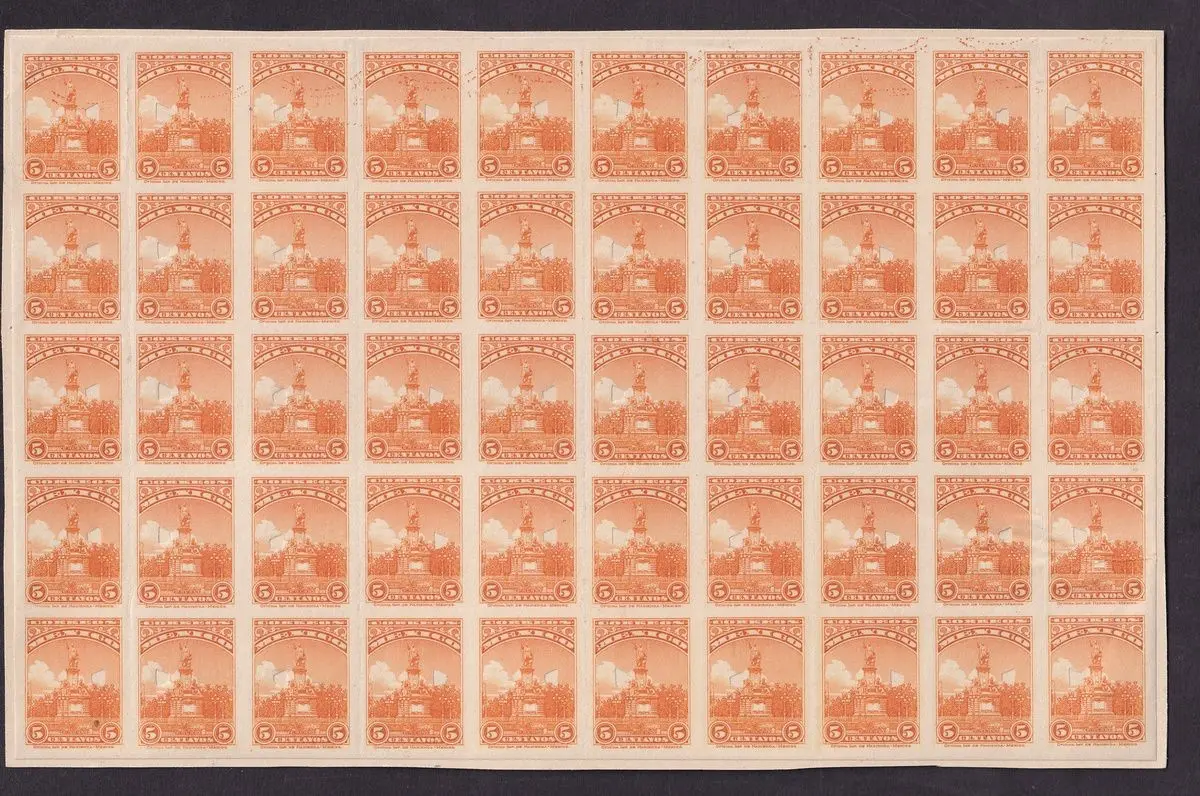 Mexico 20th Century Issues 1923, 3c. Brown, 4c. Green and 5c. Orange