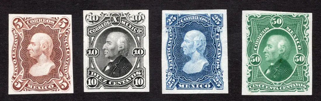 1856-1883 Classic Period 1874, "Hidalgo", 5c. to 100c., group of eleven