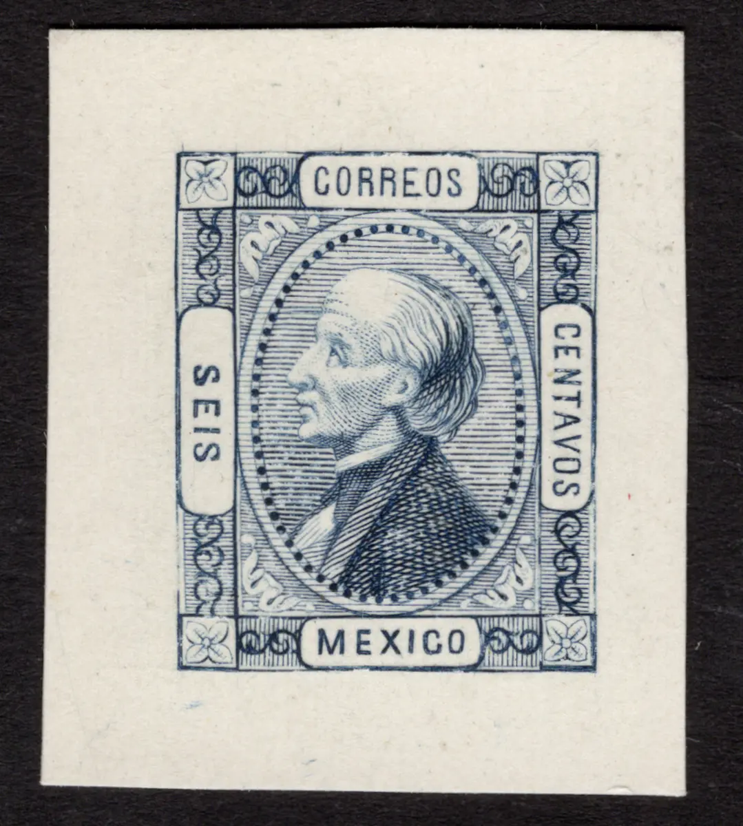 1856-1883 Classic Period 1872, "Hidalgo", 6c. dark indigo, die proof