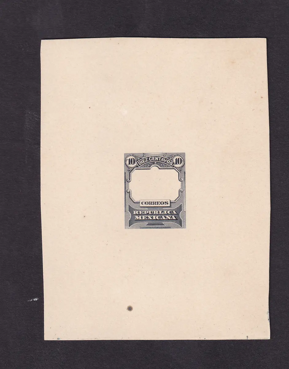 1884-1913 Post-Classic Period 1895, "Mulitas", 10c. Black, die proof