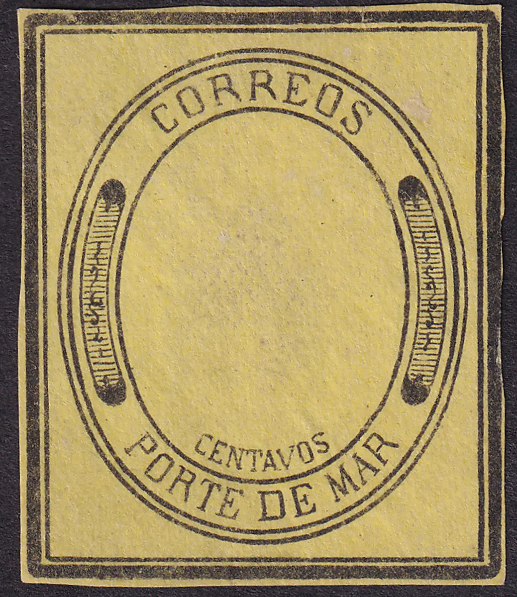 1884-1913 Post-Classic Period 1875, "Porte de Mar", black on yellow