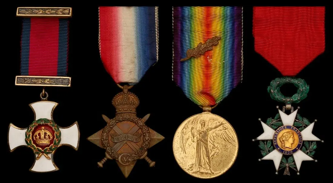 A notable Great War D.S.O. group of four awarded to Engineer Commander