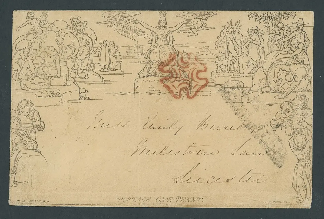 Great Britain 1840 Mulready One Penny Envelopes May Date