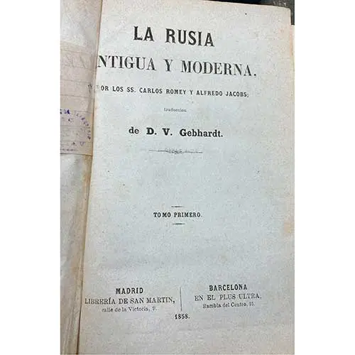 Romey, C., Jacobs, A., "La Rusia antigua y moderna", traduccin de D