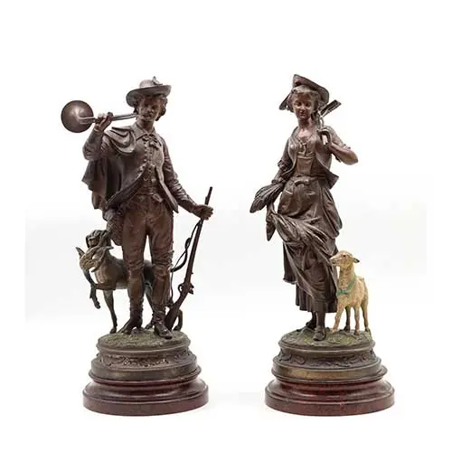 Cazador y campesina