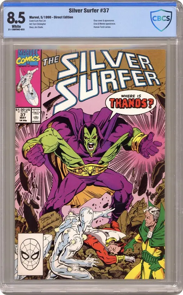 Silver Surfer (1987 2nd Series) 37 CBCS 8.5
