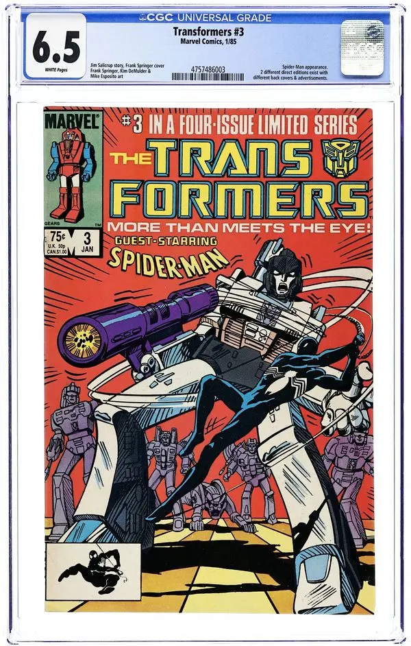 Transformers (1984 Marvel) 3D CGC 6.5