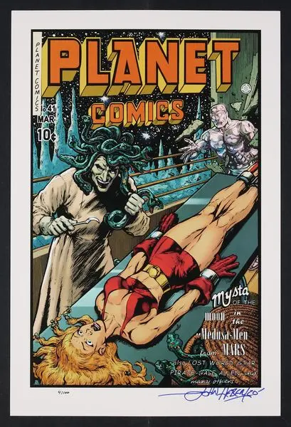 Planet Comics #41 (1940) Signed Cover Style Print by John Hebert