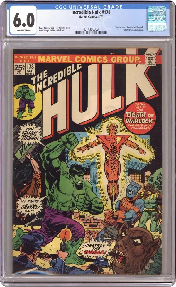 Incredible Hulk (1962 Marvel 1st Series) 178 CGC 6.0