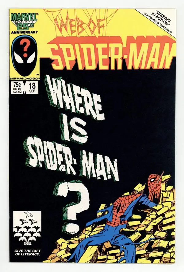 Web of Spider-Man (1985 1st Series) 18D VF 8.0