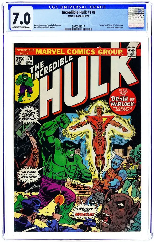 Incredible Hulk (1962 Marvel 1st Series) 178 CGC 7.0