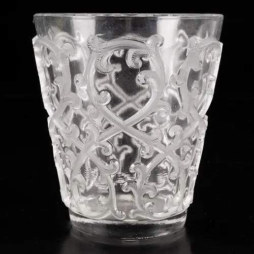 Rene Lalique (French, 1860 - 1945) Sarments Glass Rinser Model No. 3478