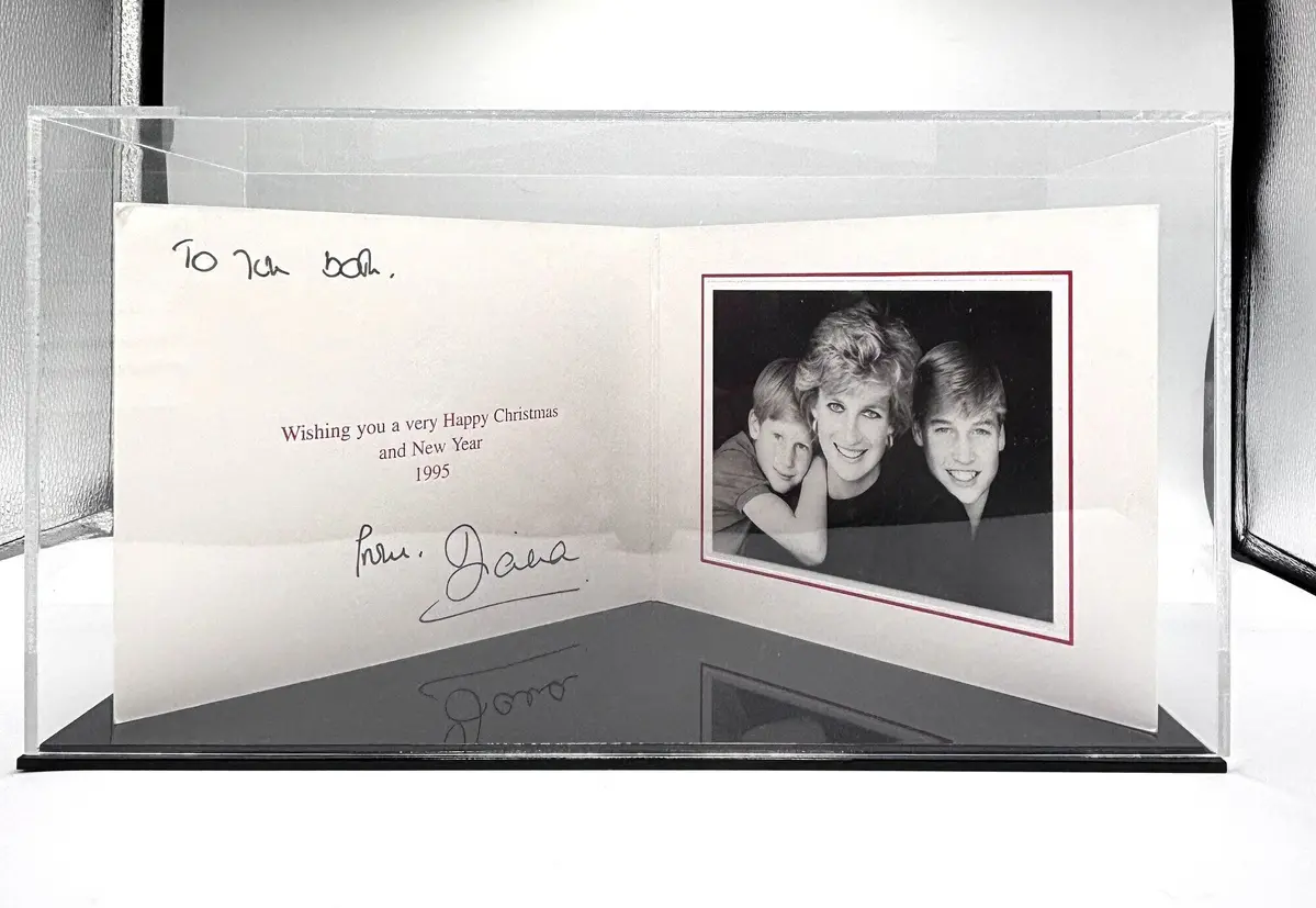 [Signed] [First Edition] Official Royal Christmas Card [Signed] Diana