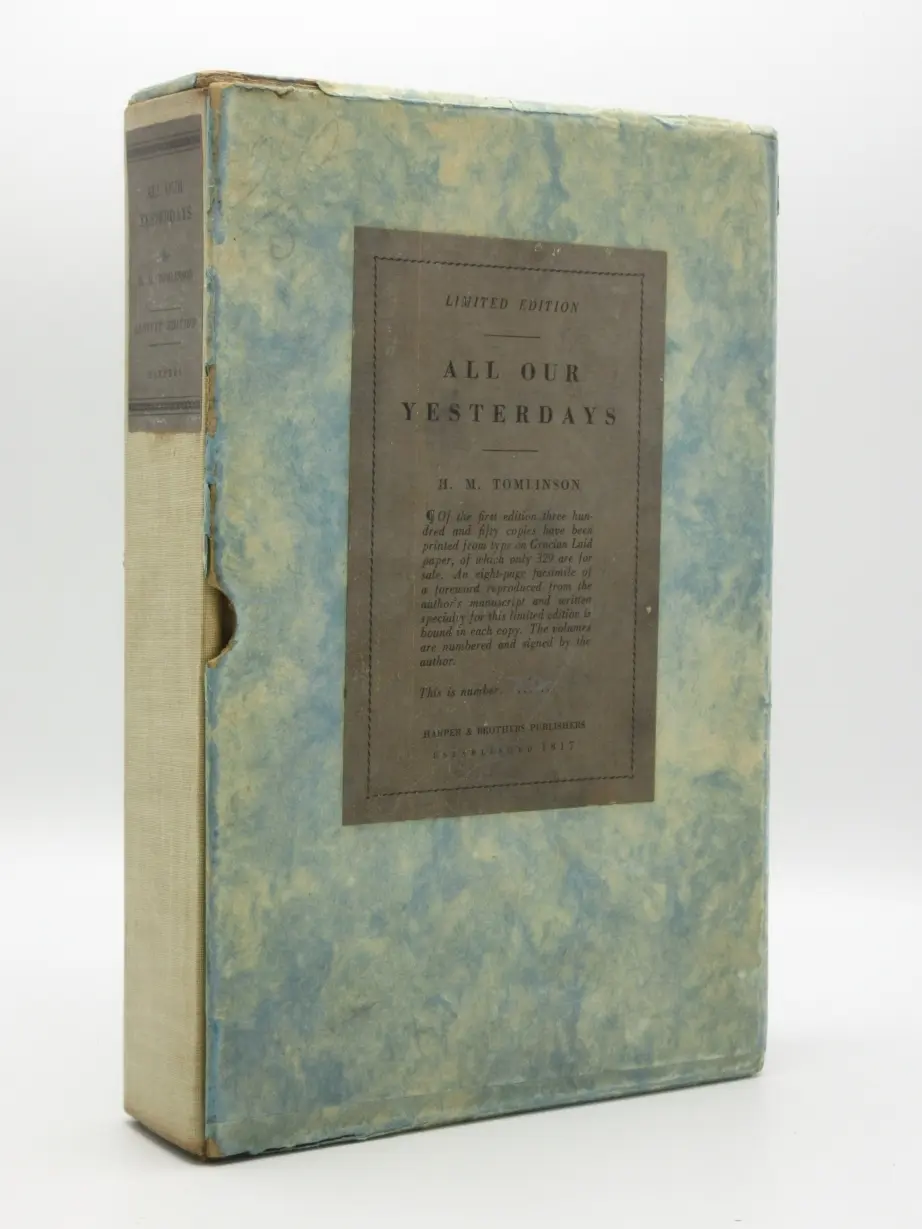 [Signed] [First Edition] All Our Yesterdays [SIGNED] H.M