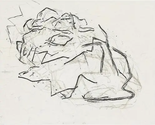 Frank Auerbach: "Julia Asleep", 2001. Signed Auerbach, H.C 2/2. Eching.