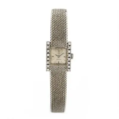 Omega: Diamond watch of 18k white gold, ref. 840.601.8140. Mechanical