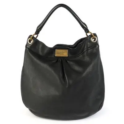 Marc Jacobs: A "Hillier Hobo" bag in black leather with a handle and