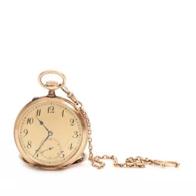 IWC: Pocket watch of 14k gold, ref. 512687. Mechanical movement with