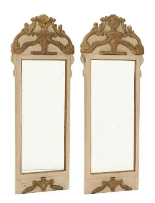 A pair of circa 1900 rectangular bronzed and painted Louis XVI style