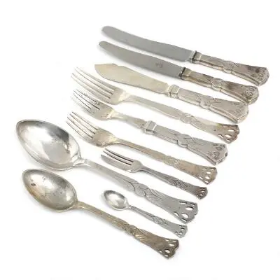 Silver cutlery. 20th century. Weight excluding steel parts approx.