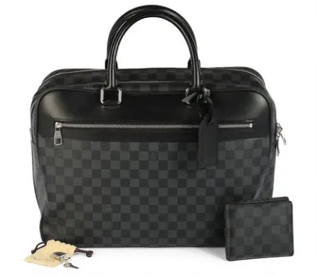 Louis Vuitton: A "Porte Documents Voyage" bag/briefcase of grey and
