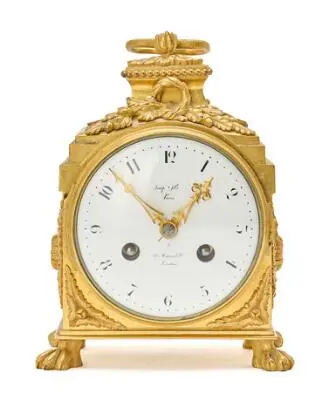 A French gilt bronze 'Pendule d'Officier' travel clock. 19th century.