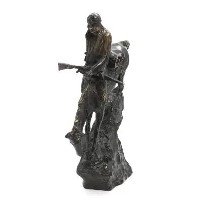 Frederic Remington, after, 21st century: "The Mountain Man". Inscribed.