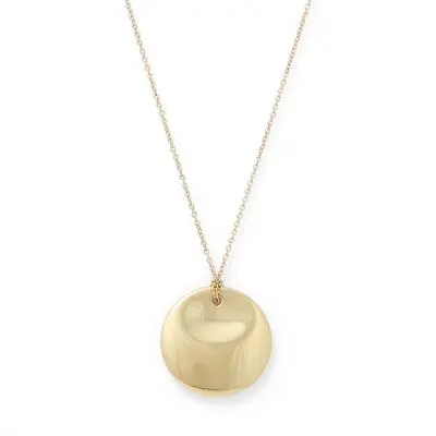 Tiffany & Co.: A necklace set with a round pendant of 18k gold. Design