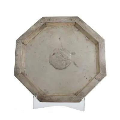 Swedish tray of silver. Stamped AM Aagesen. 20th century. Diam. 34.5