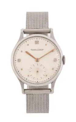 Jaeger-LeCoultre: Wristwatch of steel. Mechanical movement with manual