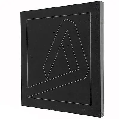 Jørn Larsen: Untitled. Unsigned. Relief in polished black granite