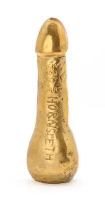 Kristian von Hornsleth: "Fuck You Art Lovers", stamped 94/99. Bronze.