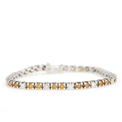 A diamond bracelet, set with brilliant-cut diamonds weighing a total