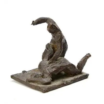 Barry Lereng Wilmont: Assault. Signed Barry Lereng 1968. Patinated