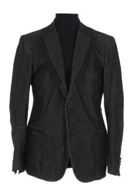 Dolce & Gabbana: A grey mens blazer of a cotton blend with reverse