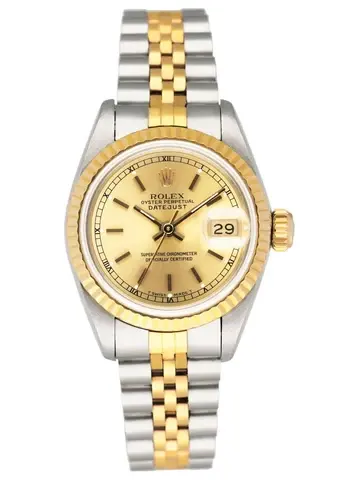 Rolex Datejust 69173 Champagne Dial Ladies Watch Box Papers