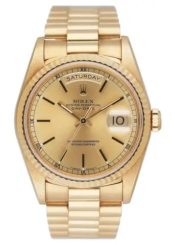 Rolex Day Date 18238 Champagne Dial Mens Watch