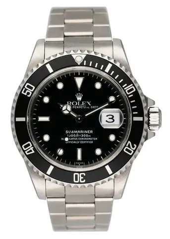 Rolex Submariner Date 16610 Mens Watch Box Papers