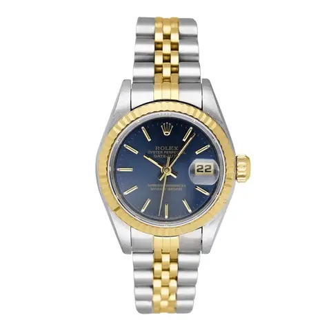 Rolex Datejust 69173 Blue Dial Ladies Watch Box Papers