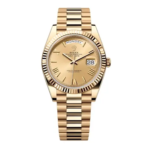 Rolex Day-Date 228238 Champagne Dial 18K Yellow Gold Mens Watch Box Papers