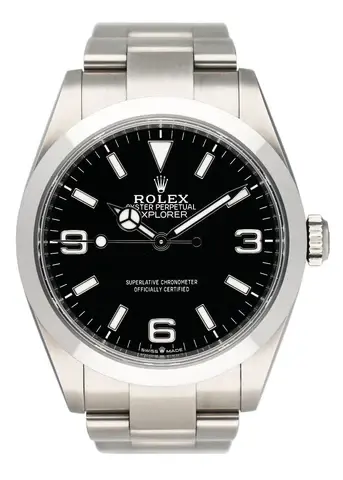 Rolex Explorer 40 224270 Black Dial Steel Mens Watch Box Papers