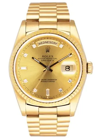 Rolex Day Date 18238 President Diamond Dial Mens Watch