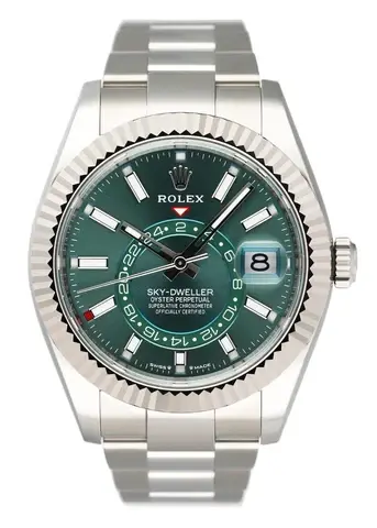 Rolex Sky-Dweller 336934 Green Dial Mens Watch Box Papers
