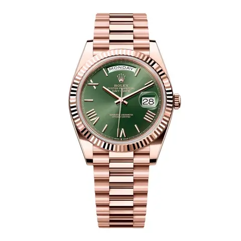 Rolex Day-Date 228235 Green Dial Mens Watch Box Papers