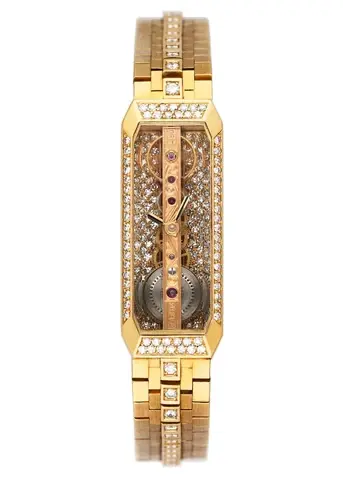 Corum Golden Bridge 13102H32 Diamond Yellow Gold Ladies Watch