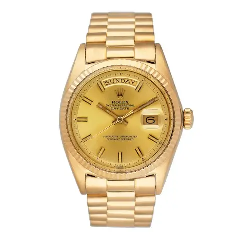 Rolex Day Date 1803 "Wide Boy" Champagne Dial Mens Watch