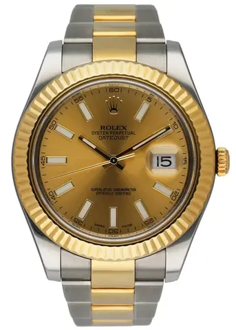 Rolex Datejust 41 116333 Champagne Dial Two Tone Mens Watch