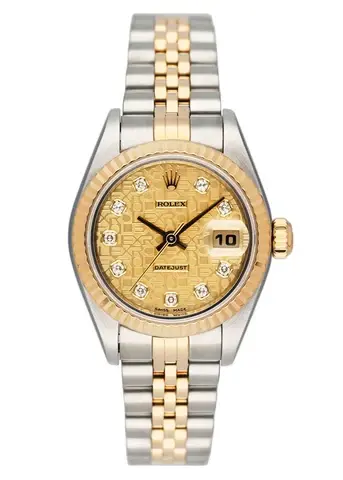 Rolex Datejust 79173 Diamond Anniversary Dial Ladies Watch Box Papers
