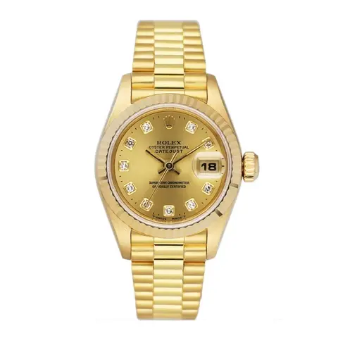 Rolex Datejust 69178 Diamond Dial Ladies Watch Box Papers